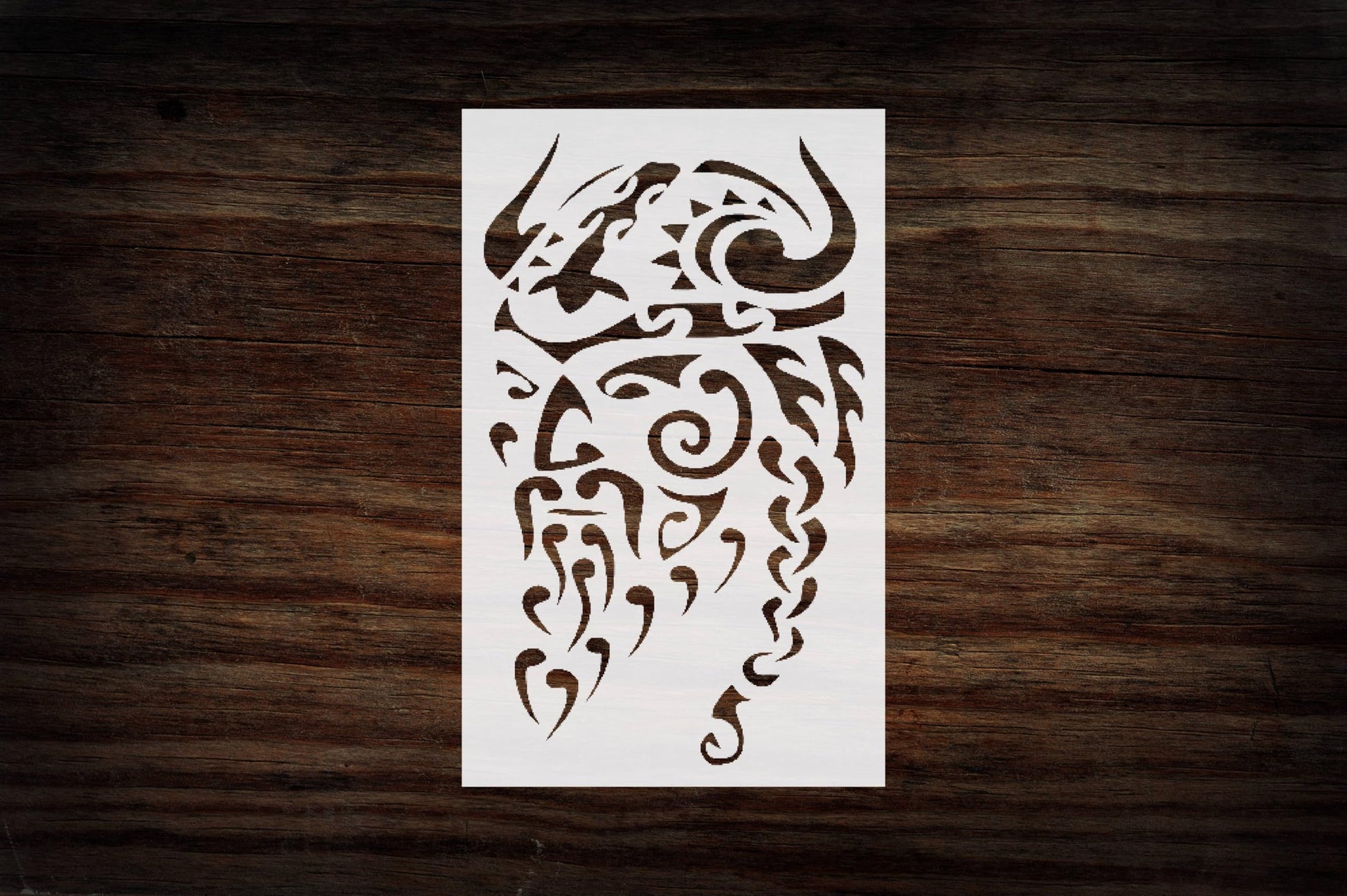 Viking Stencil, Reusable Plastic Template, 5x8 Inch, Durable for Historical Crafts and Nordic stencil photo 3