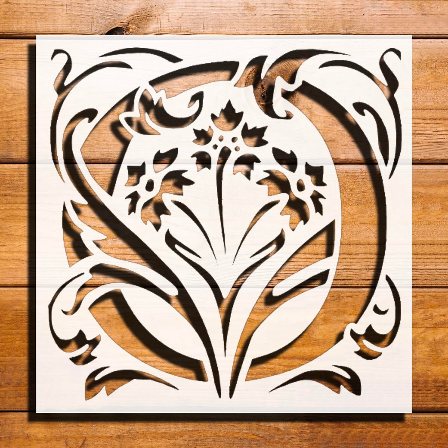 [20pcs Set] Large Letter O with Patterns Versatile Stencil for Painting, Reusable, 8 x 8 Inch reusable Mylar wall painting stencil