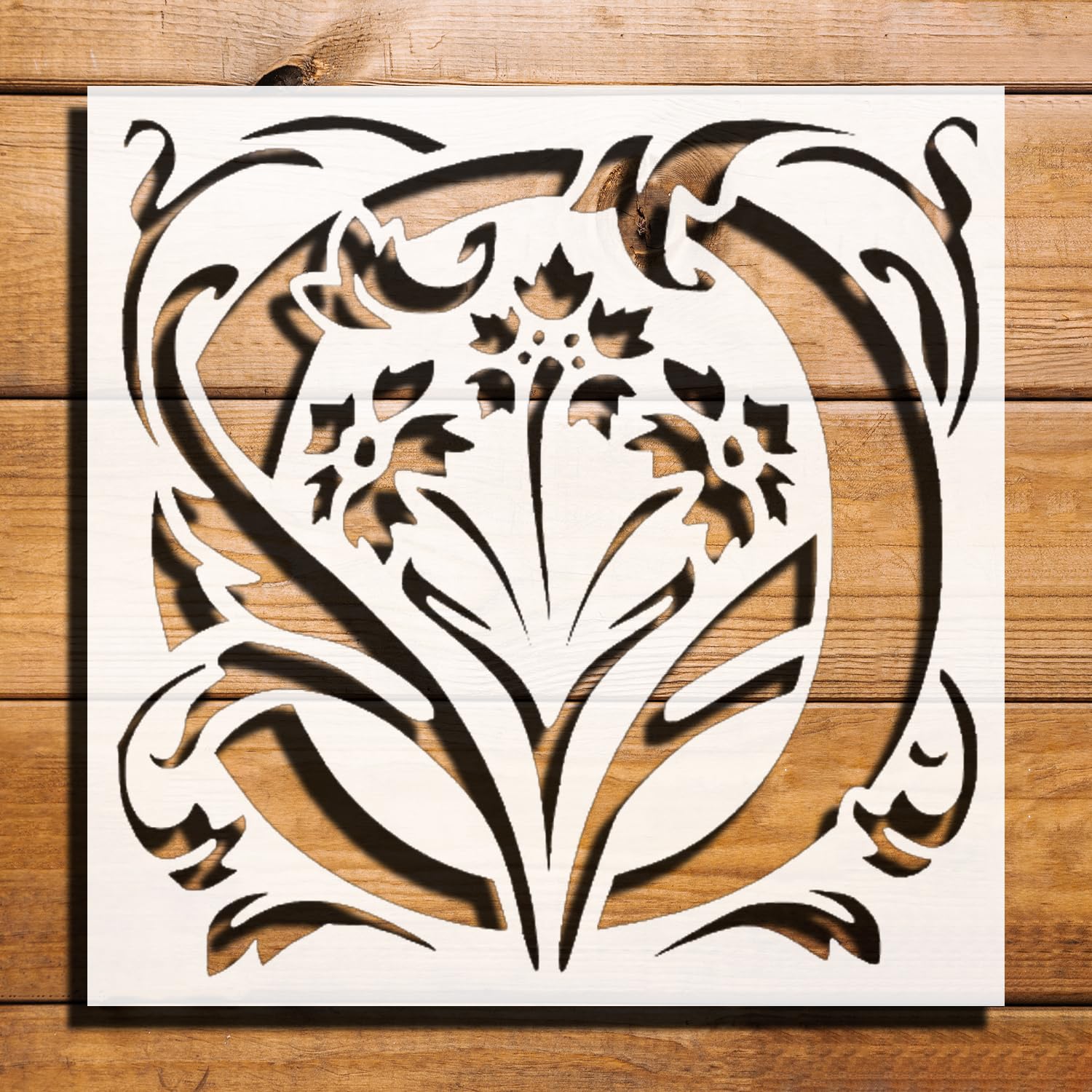 [20pcs Set] Large Letter O with Patterns Versatile Stencil for Painting, Reusable, 8 x 8 Inch reusable Mylar wall painting stencil