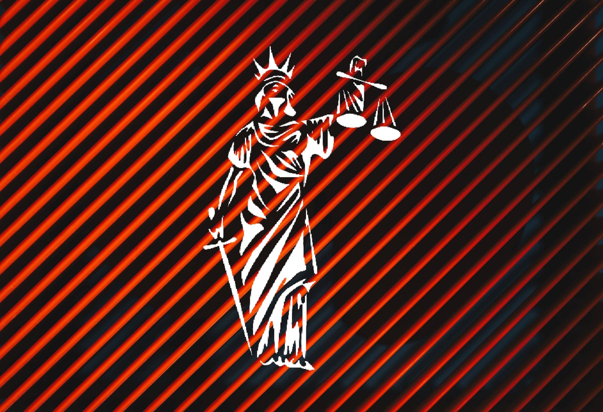 Lady Justice Stencil, Reusable Plastic Template, 5x8 Inch, Durable for Legal and Educational stencil photo 2
