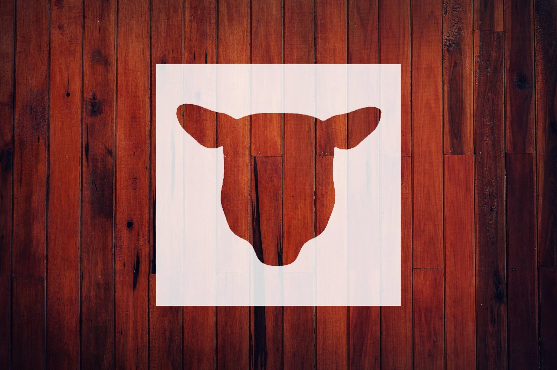Sheep Head Stencil, Reusable, Precision-Cut Mylar, 4-Inch, Perfect for Farm-Themed Crafts and Home reusable Mylar wall painting stencil