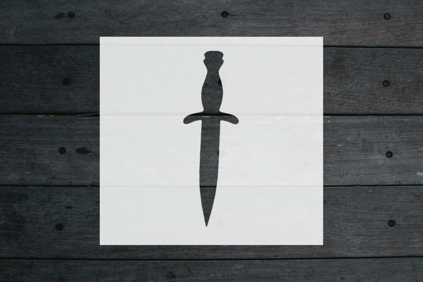 Dagger Stencil, Reusable, Precision-Cut Mylar, 4-Inch, Ideal for Gothic Crafts and Halloween stencil photo 5