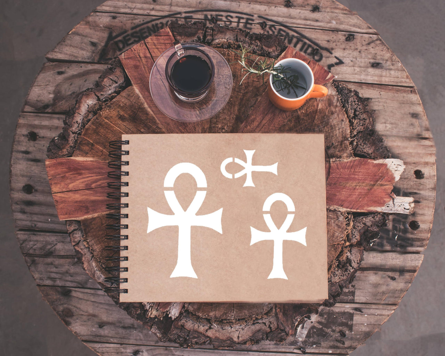 Egyptian Ankh Stencil for Painting, Reusable, Long-Lasting Mylar, 15"L x 6"W, Perfect for Art and stencil photo 3