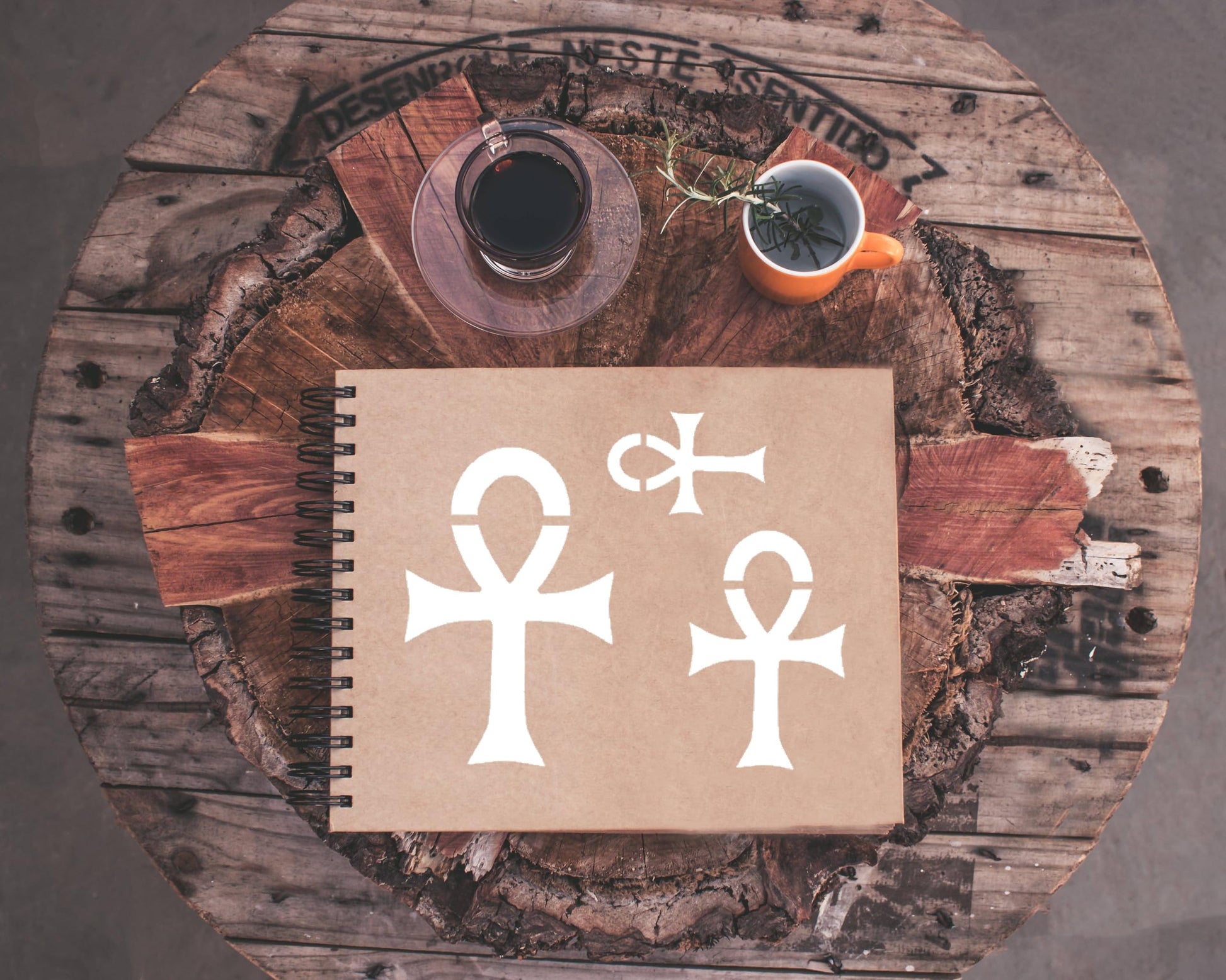 Egyptian Ankh Stencil for Painting, Reusable, Long-Lasting Mylar, 15"L x 6"W, Perfect for Art and stencil photo 3