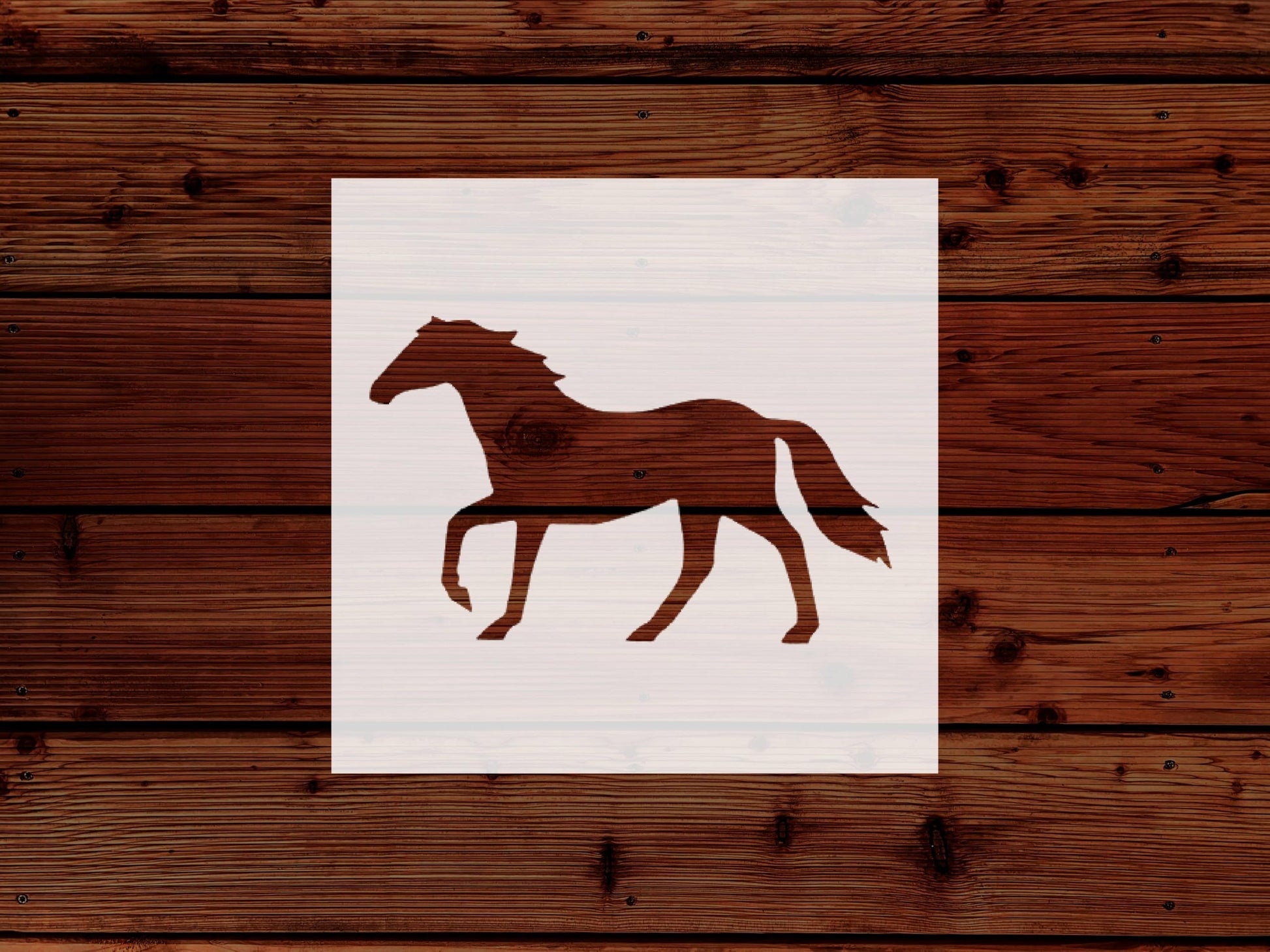 Horse Stencil, Reusable, Durable Mylar, 4-Inch, Perfect for Equestrian-Themed Crafts and Home stencil photo 5