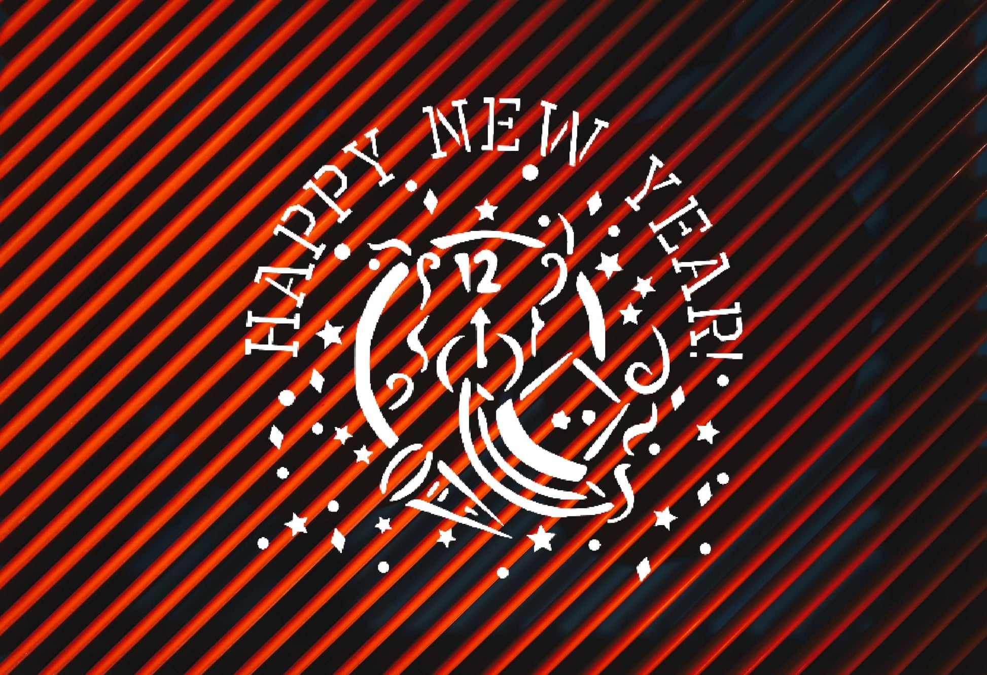 Happy New Year Stencil, Reusable Plastic Template, 8x8 Inch, Durable for Seasonal Crafts and Party stencil photo 2