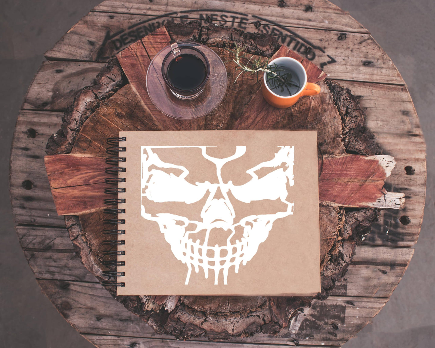 Scary Skull Stencil, Reusable Plastic Template, 5x6 Inch, Durable for Halloween Crafts and Decor stencil photo 4