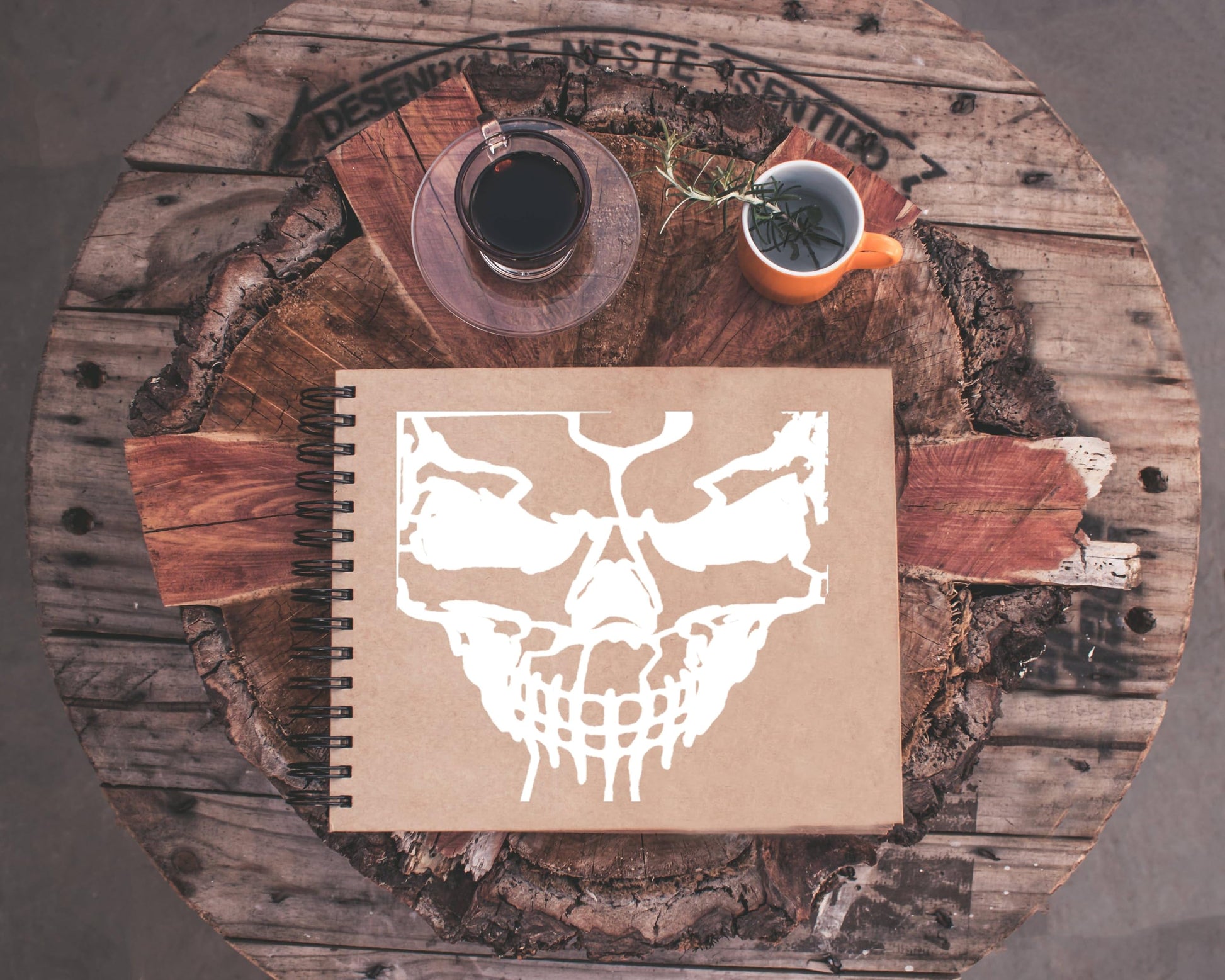 Scary Skull Stencil, Reusable Plastic Template, 5x6 Inch, Durable for Halloween Crafts and Decor stencil photo 4
