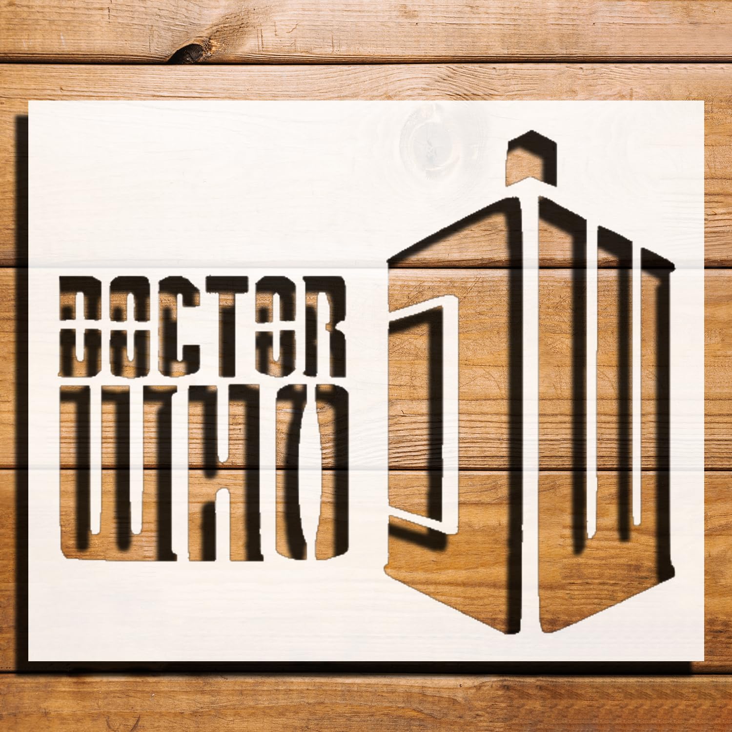 [20Pcs Set] Doctor Time Traveller Stencil for Painting, Plastic Reusable 6" L x 5" W – Ideal for reusable Mylar wall painting stencil