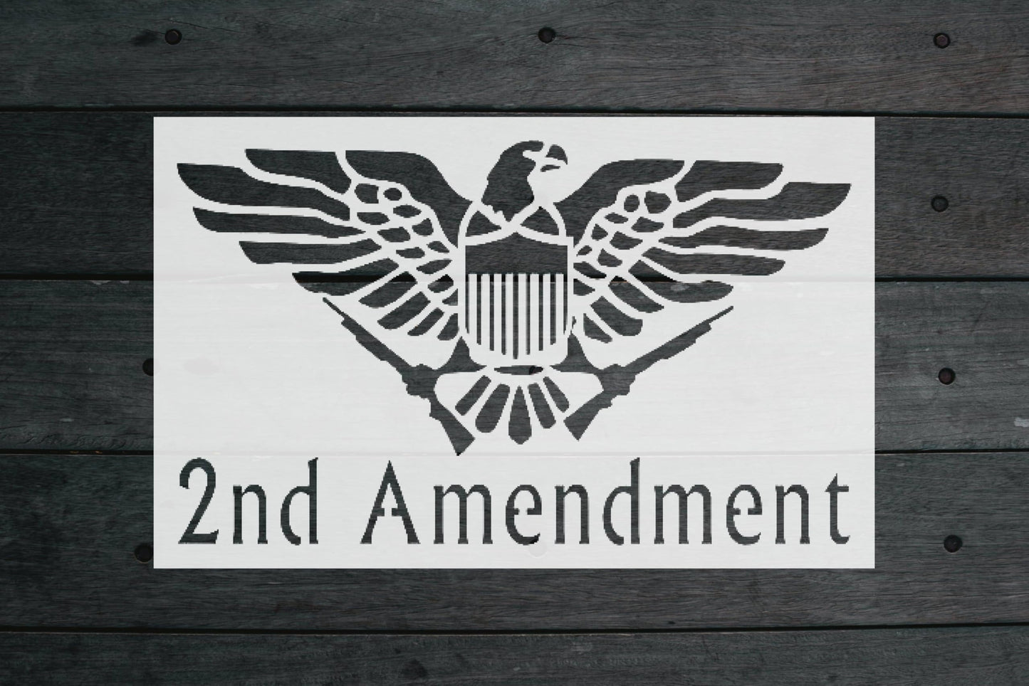 2nd Amendment Stencil, Reusable Plastic Template, 5x8 Inch, Durable for Patriotic Crafts and Home stencil photo 5