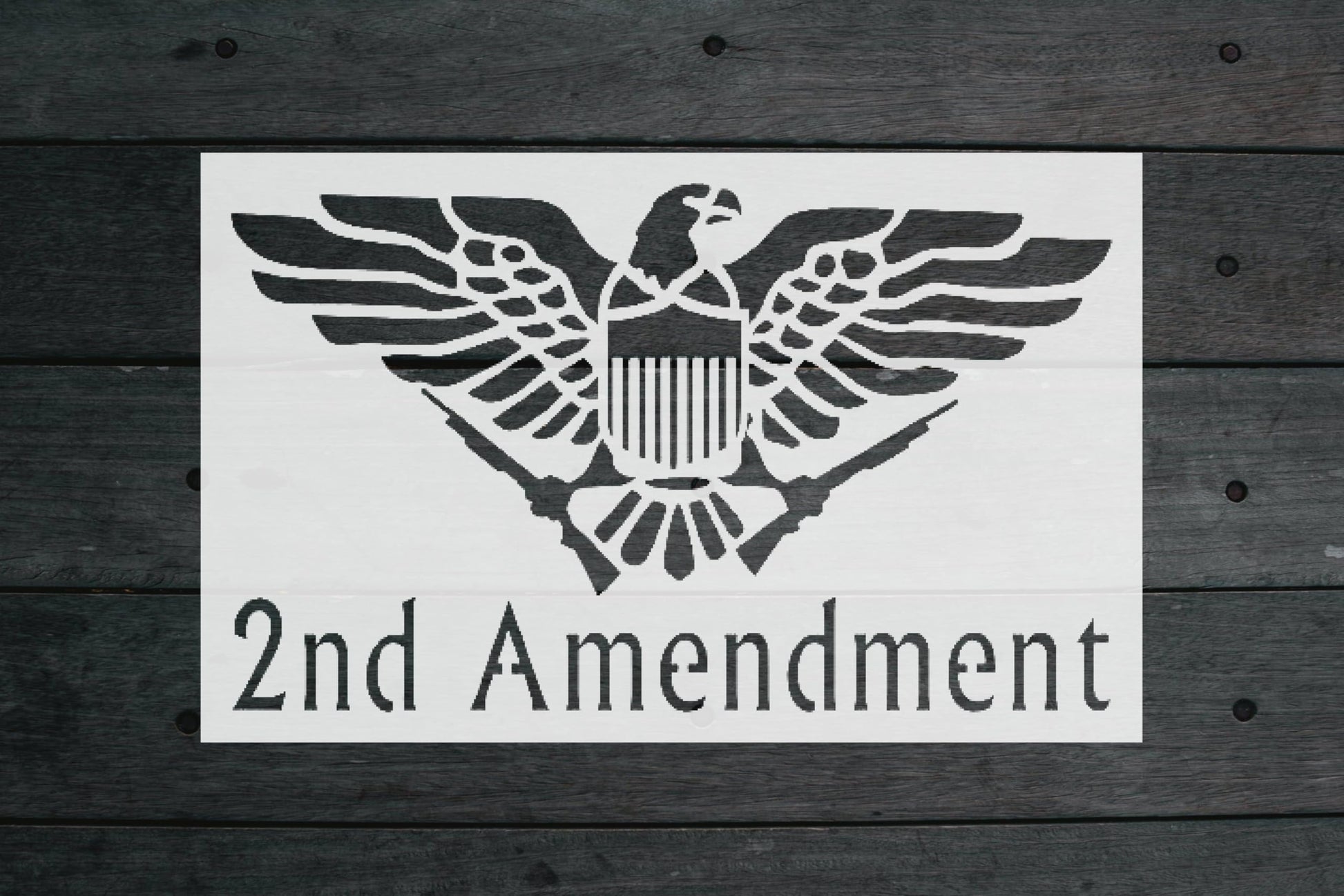 2nd Amendment Stencil, Reusable Plastic Template, 5x8 Inch, Durable for Patriotic Crafts and Home stencil photo 5