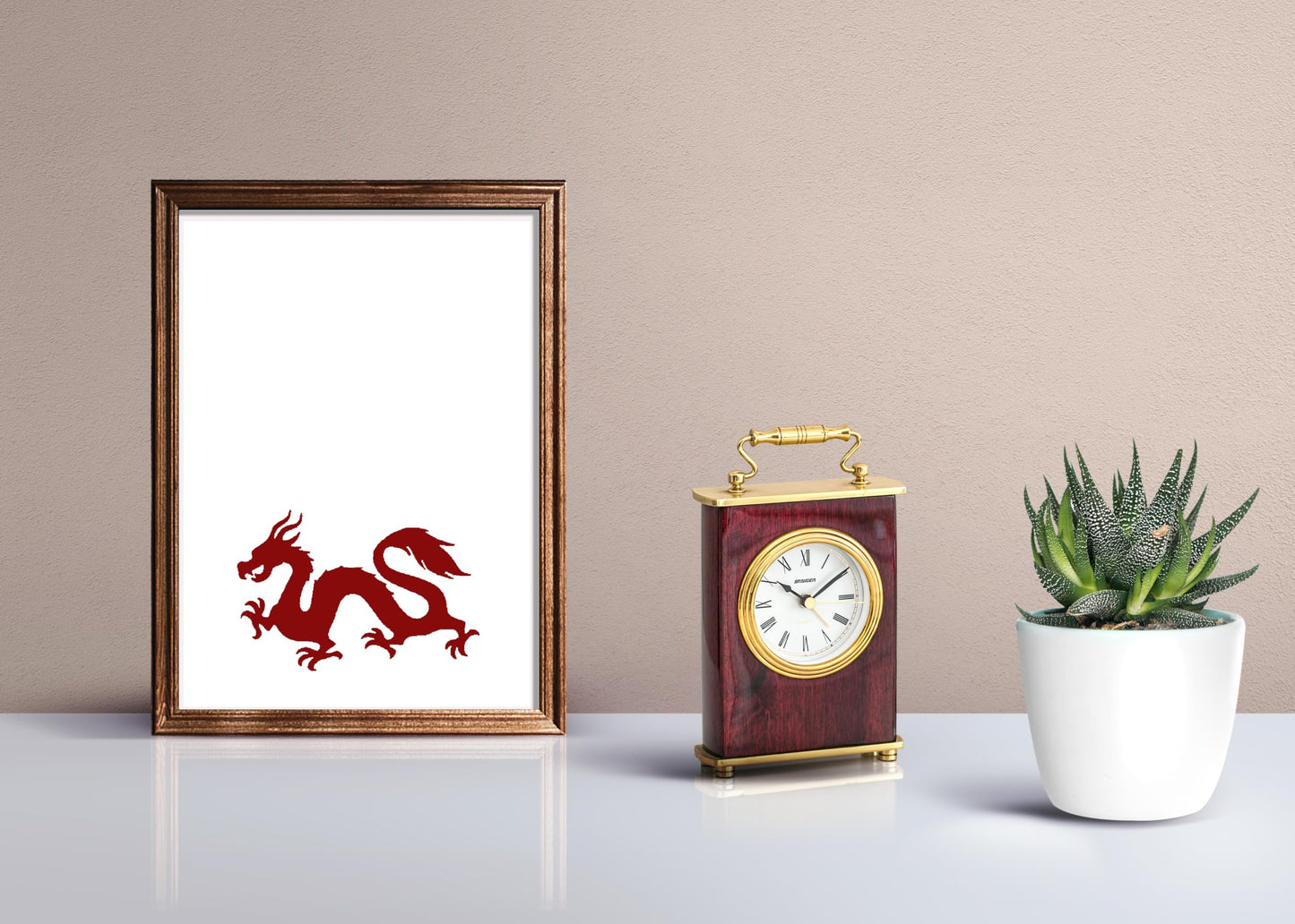 Chinese Dragon Stencil for Painting, 4-Inch, Reusable Plastic, Mythical Creature Crafting and Home stencil photo 2