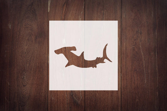 Hammerhead Shark Stencil, Reusable, Durable Mylar, 4-Inch, Perfect for Ocean-Themed Crafts and reusable Mylar wall painting stencil