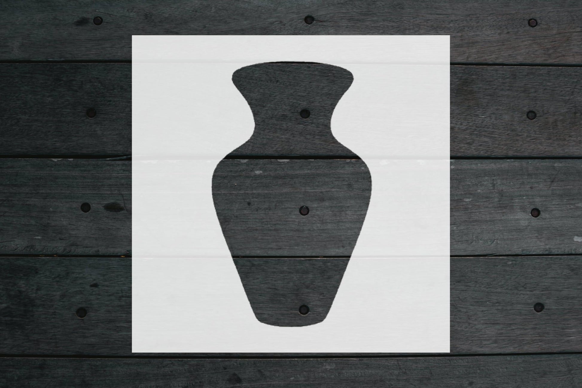 Vase Stencil, Reusable, Precision-Cut Mylar, 4-Inch, Perfect for Home Decor and Art Projects, White stencil photo 5