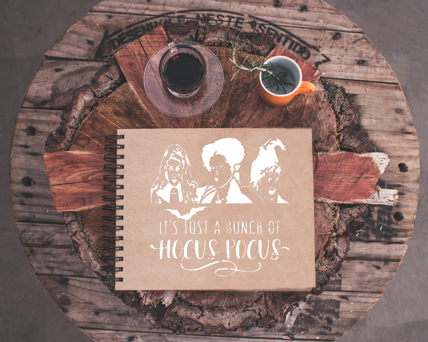 It's Just A Bunch of Hocus Pocus Stencil, 8x8 Inch, Reusable Plastic, Halloween Crafting and Home stencil photo 3