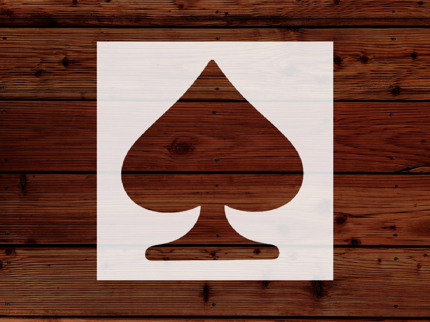 Spade Stencil, 4-Inch, Reusable Plastic, Card Suit Crafting and Home Decor, DIY Game Night stencil photo 5