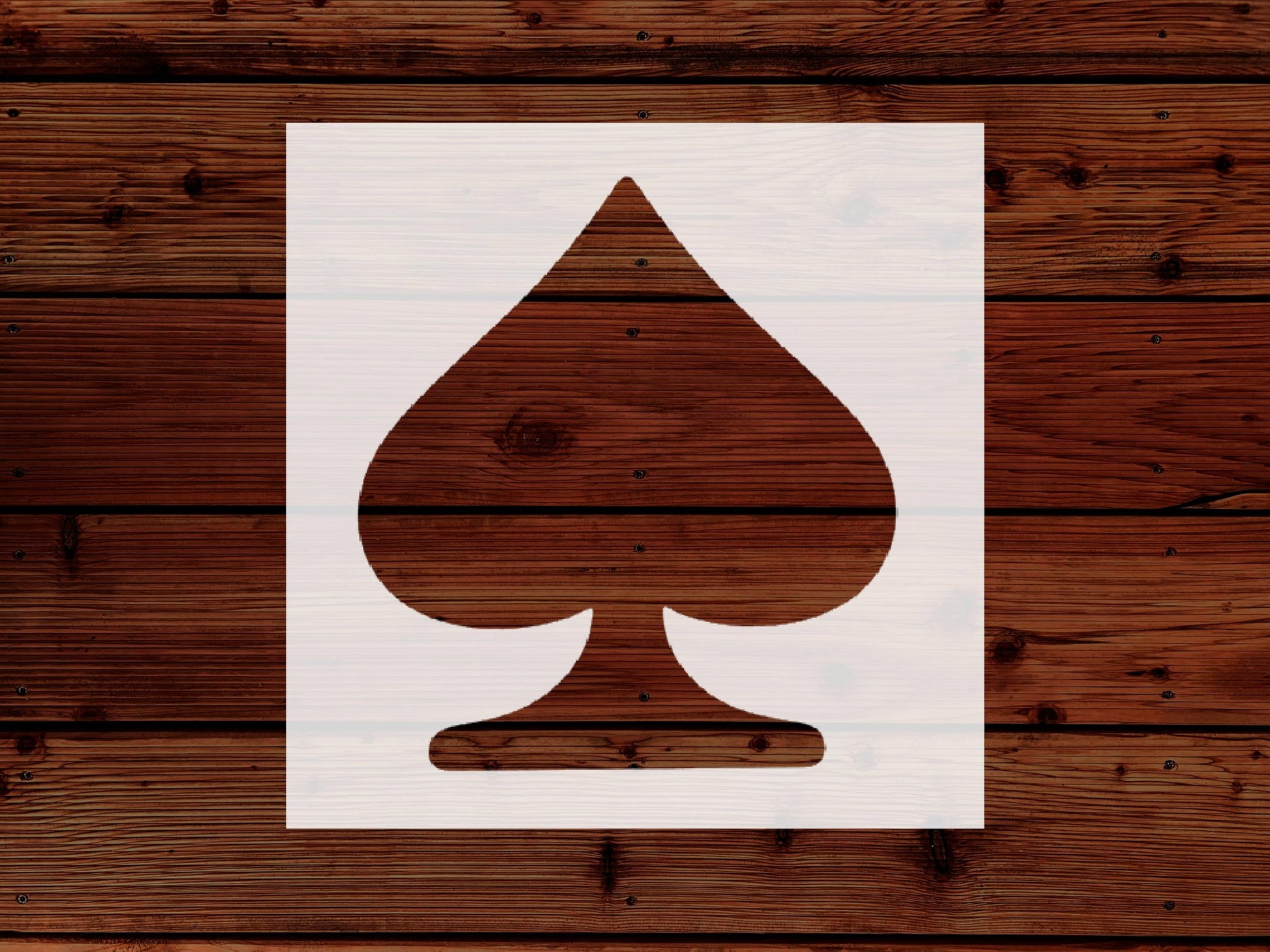 Spade Stencil, 4-Inch, Reusable Plastic, Card Suit Crafting and Home Decor, DIY Game Night stencil photo 5