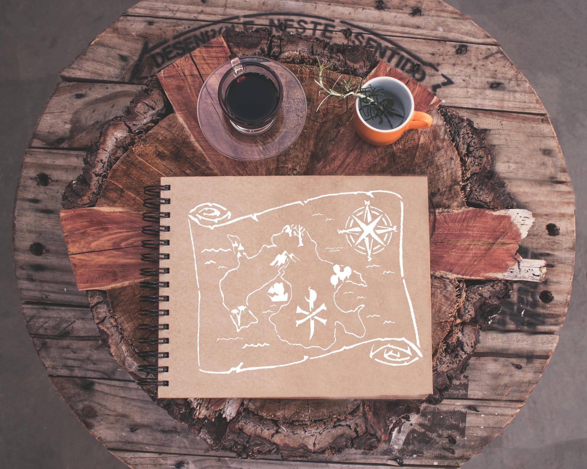 Treasure Map Stencil, Reusable Plastic Template, 8x10 Inch, Durable for Pirate-Themed Crafts and stencil photo 3