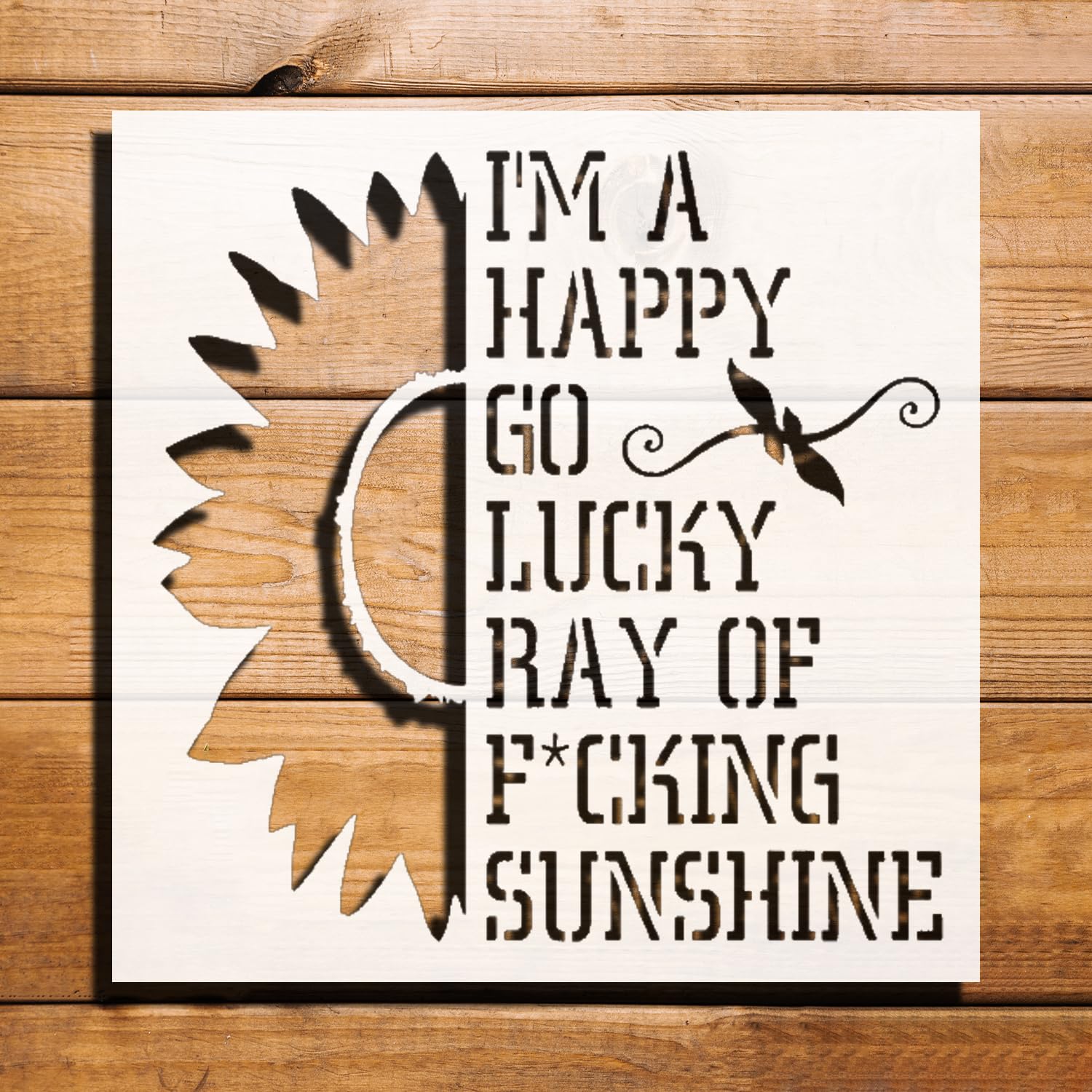 Sun Pattern Plastic Reusable Stencil for Painting, 5.5x5.5 Inches reusable Mylar wall painting stencil