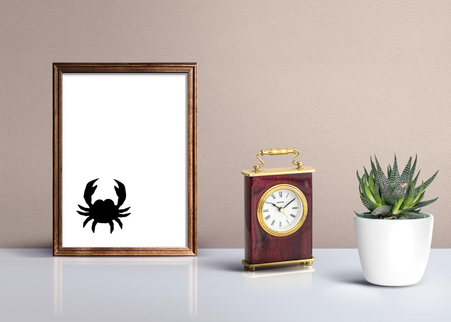 Crab Stencil, 4-Inch, Reusable Plastic, Marine-Themed Crafting and Home Decor, DIY Coastal stencil photo 2
