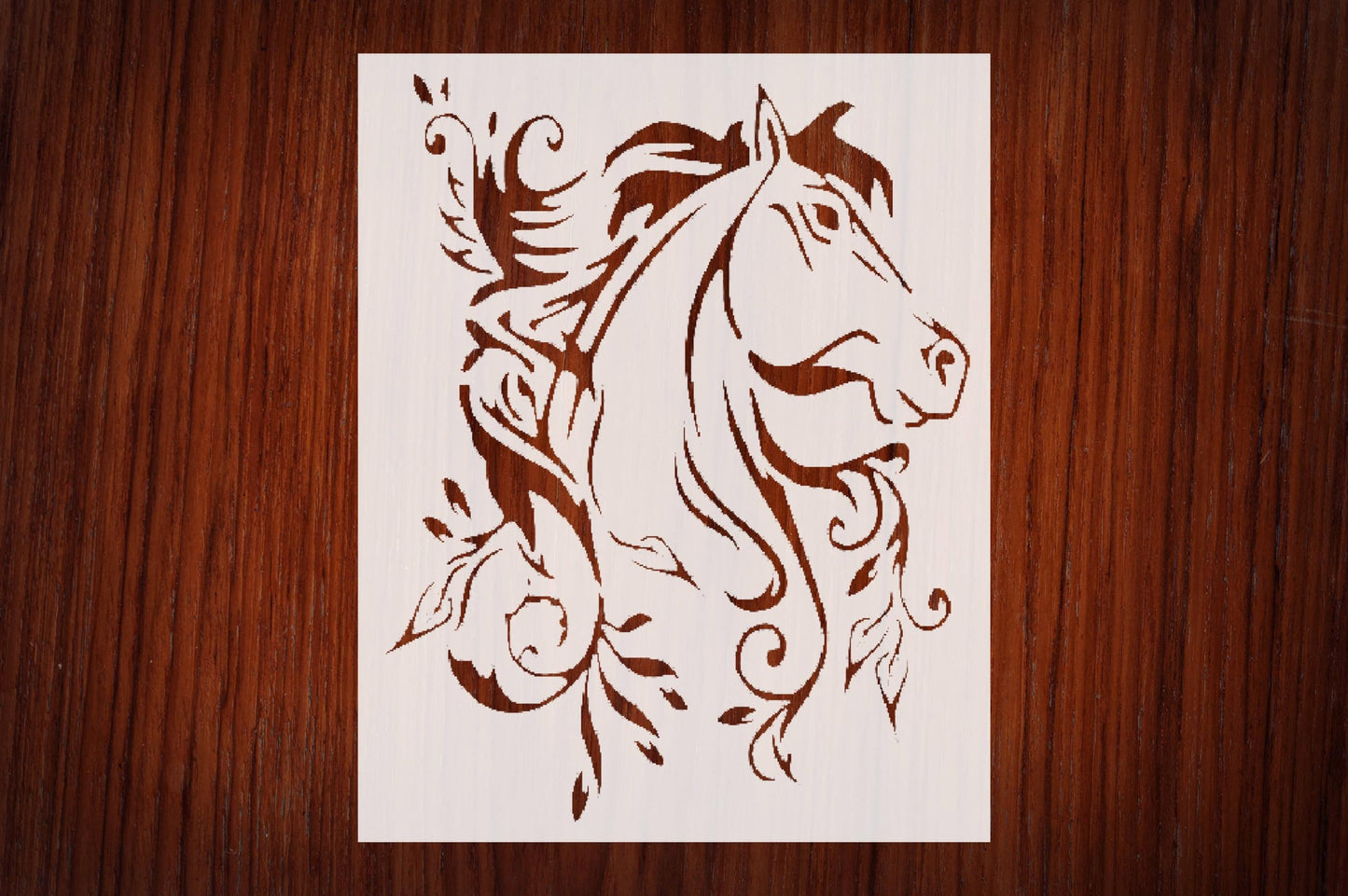 Horse Stencil, Reusable Plastic Template, 8x10 Inch, Durable for Equestrian Crafts and Farmhouse stencil photo 4