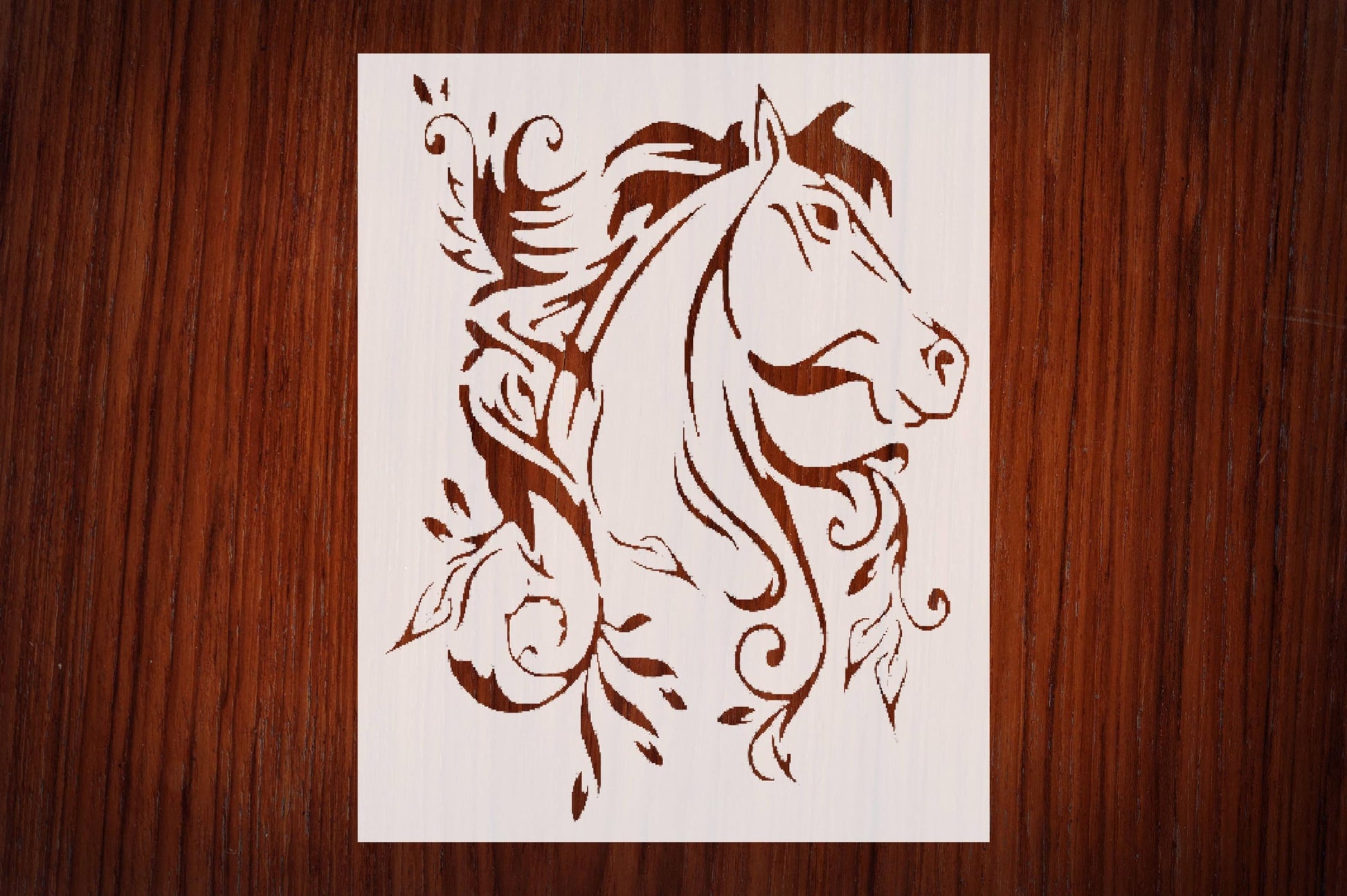 Horse Stencil, Reusable Plastic Template, 8x10 Inch, Durable for Equestrian Crafts and Farmhouse stencil photo 4