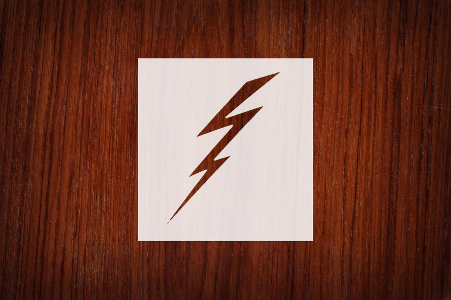 Lightning Bolt Stencil, Reusable Mylar, 4-Inch, Ideal for Superhero Themes and Bold Decor, White reusable Mylar wall painting stencil