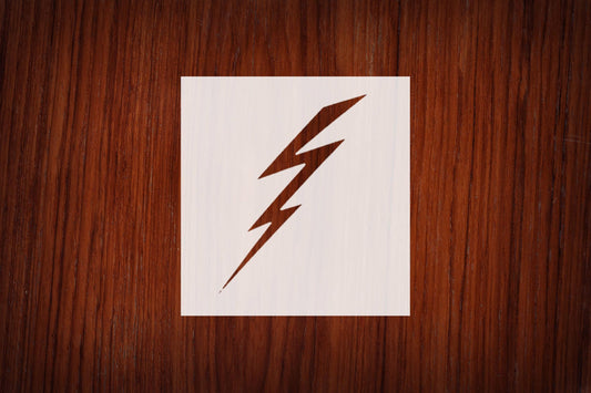 Lightning Bolt Stencil, Reusable Mylar, 4-Inch, Ideal for Superhero Themes and Bold Decor, White reusable Mylar wall painting stencil
