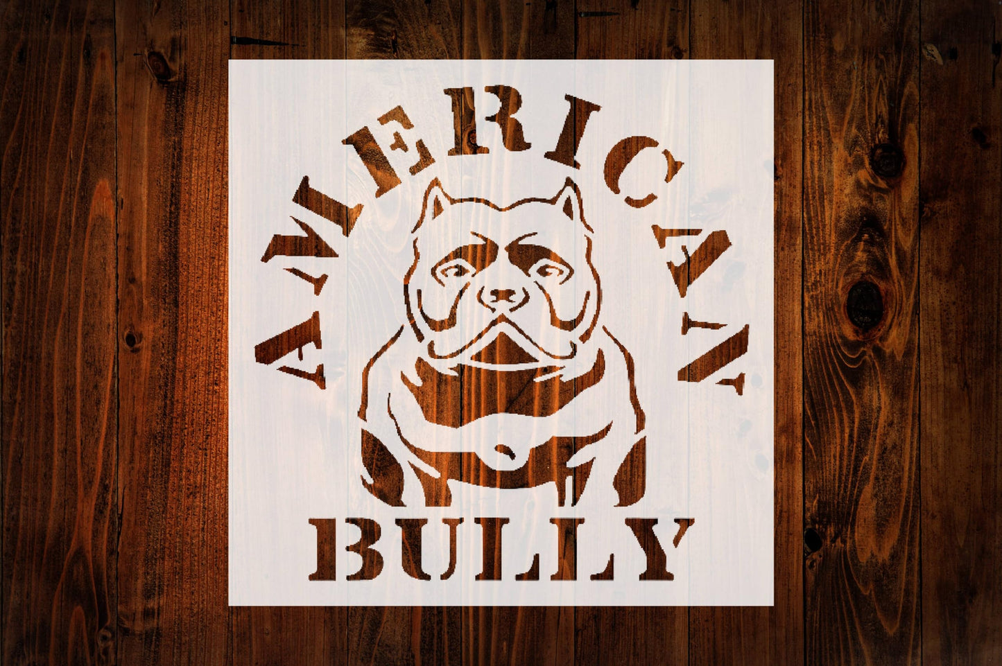 American Bully Dog Stencil, Reusable, Durable Mylar, 5.5x5.5 Inches, for Dog-Themed Crafts and stencil photo 3