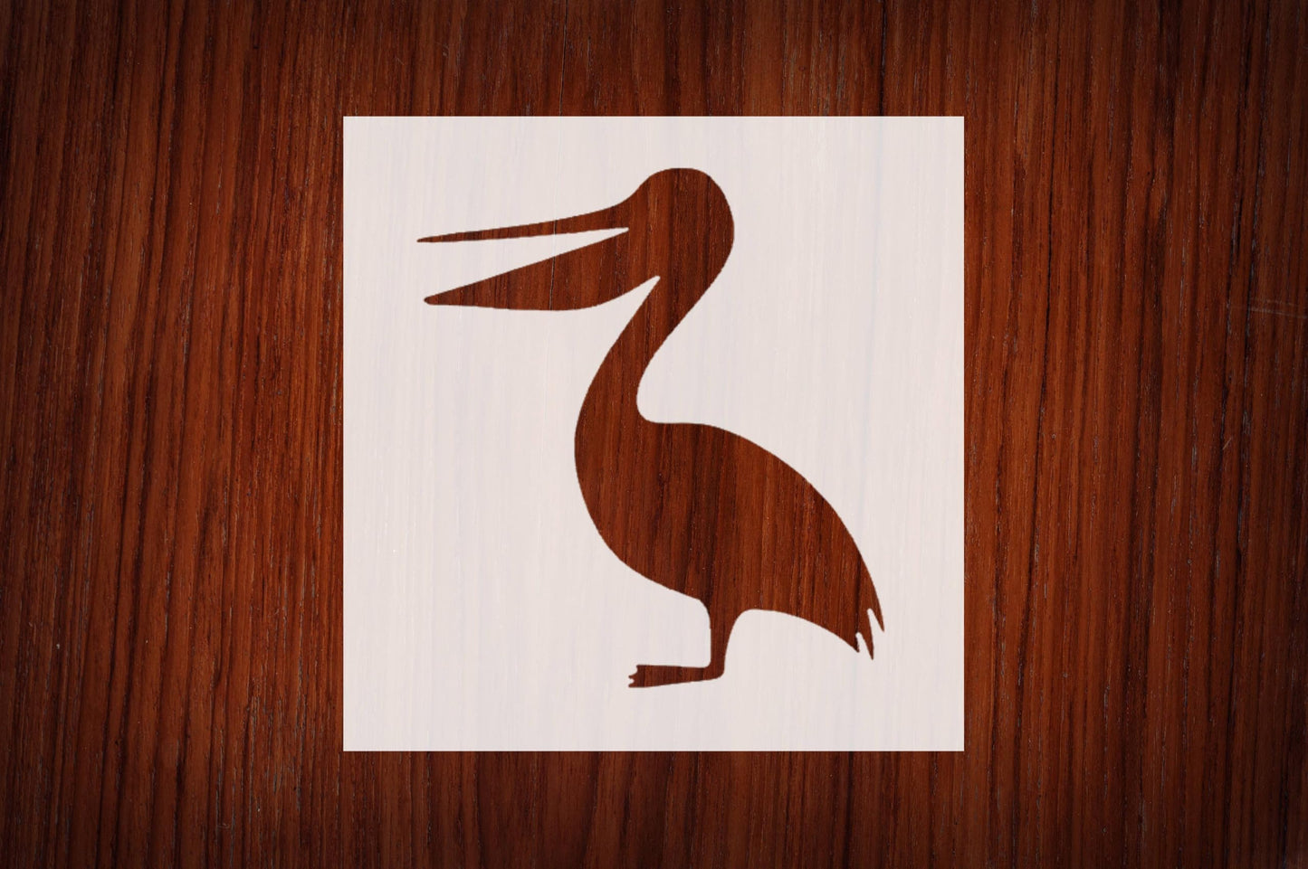 Pelican Stencil, 4-Inch, Reusable Plastic, Coastal Bird Crafting and Home Decor, DIY Nature reusable Mylar wall painting stencil