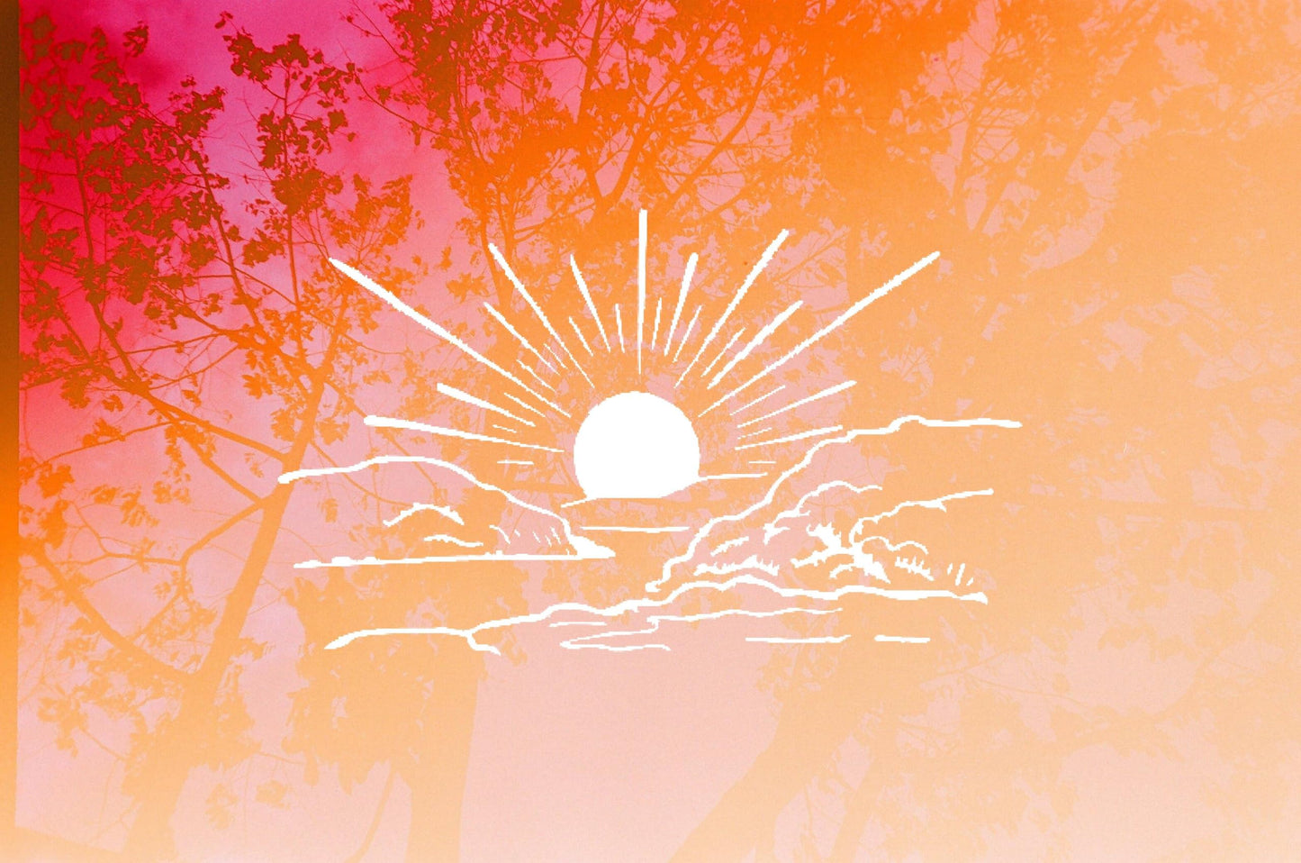 Sunset Stencil, 5x8 Inch, Reusable Plastic, Scenic Nature Crafting and Home Decor, DIY Landscape stencil photo 3
