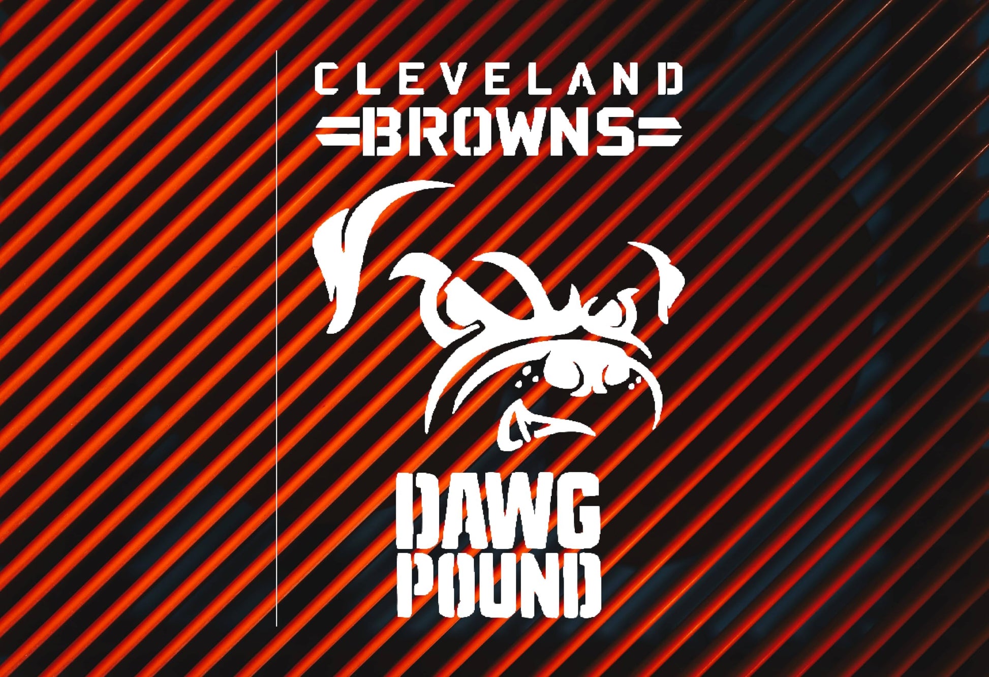 Clvnd Brown Dog Dawg Pound Stencil, Reusable, Durable Mylar, 11x8.5 Inches, for Sports-Themed stencil photo 3