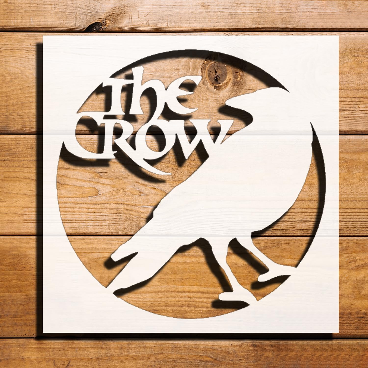 The Crow Versatile Stencils for Painting, Reusable 5.5x5.5 Inch, Scrapbooking, and Crafting | reusable Mylar wall painting stencil
