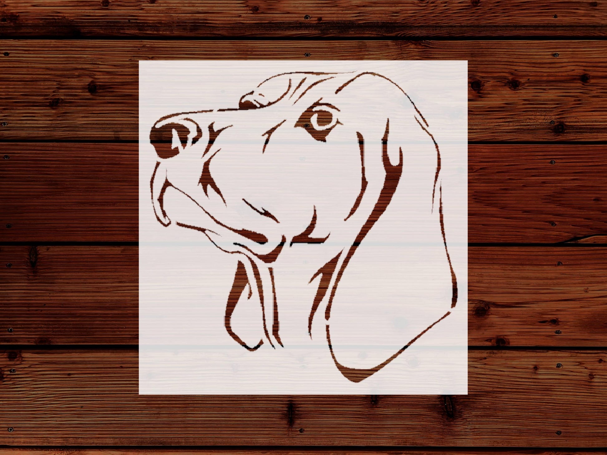 Coonhound Dog Stencil, Reusable Plastic Template, 5.5x5.5 Inch, Durable for Pet-Themed Crafts and stencil photo 5
