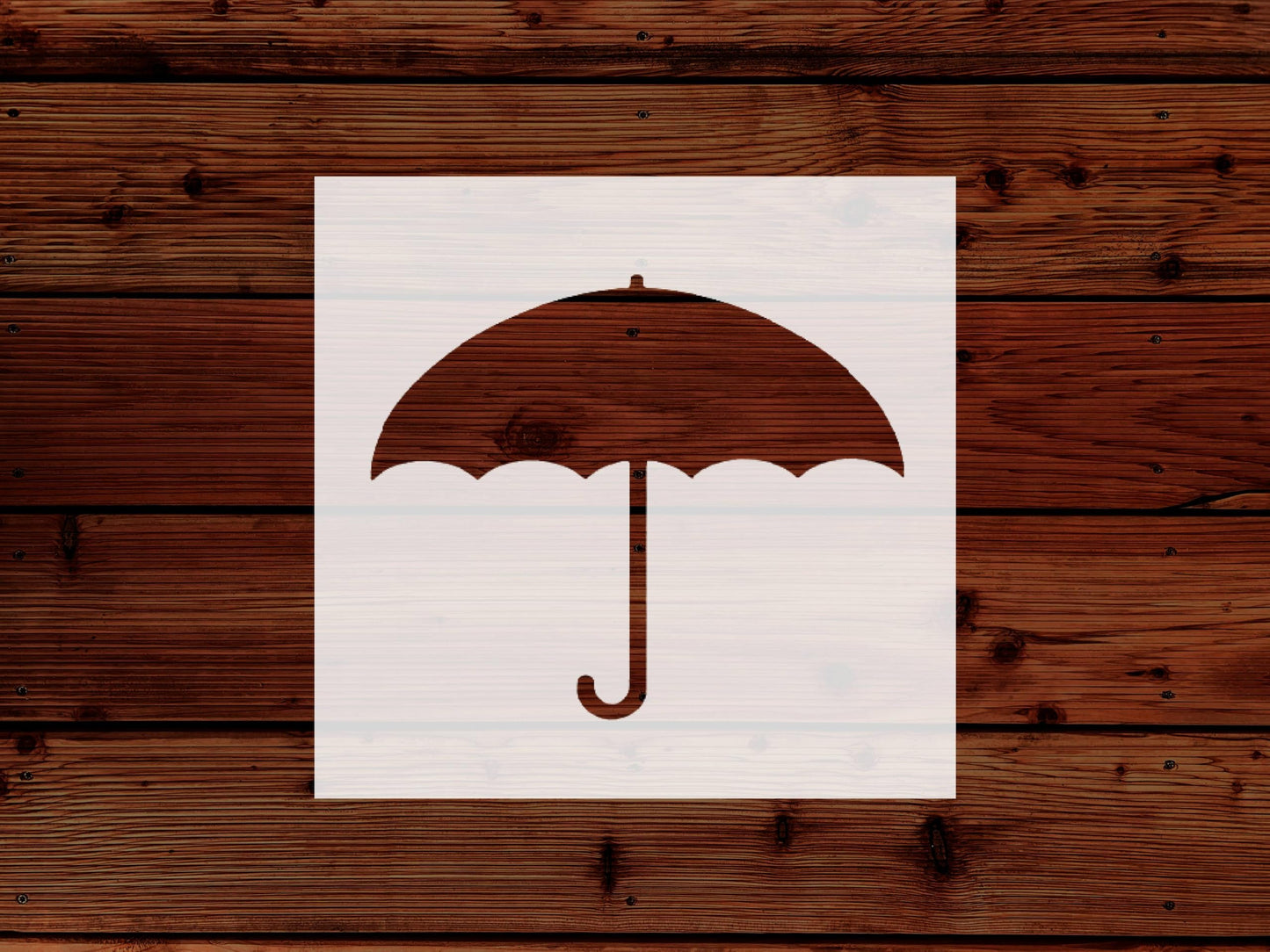Umbrella Stencil, 4-Inch, Reusable Plastic, Rain-Themed Crafting and Home Decor, DIY Weather stencil photo 5