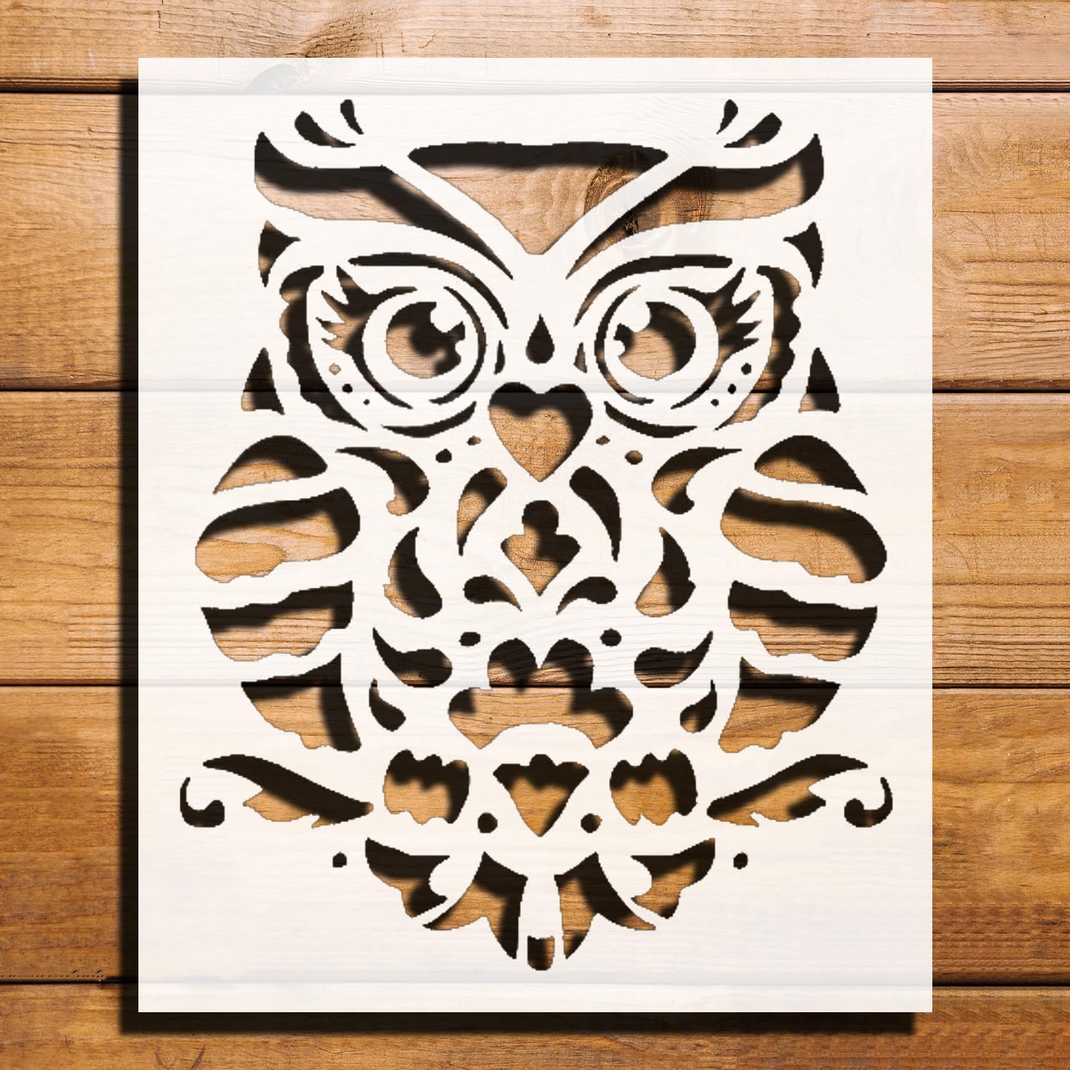 [20Pcs Set] Owl, Plastic Reusable Stencil for Painting 6" L x 5" W – Ideal for DIY Crafts, Home reusable Mylar wall painting stencil