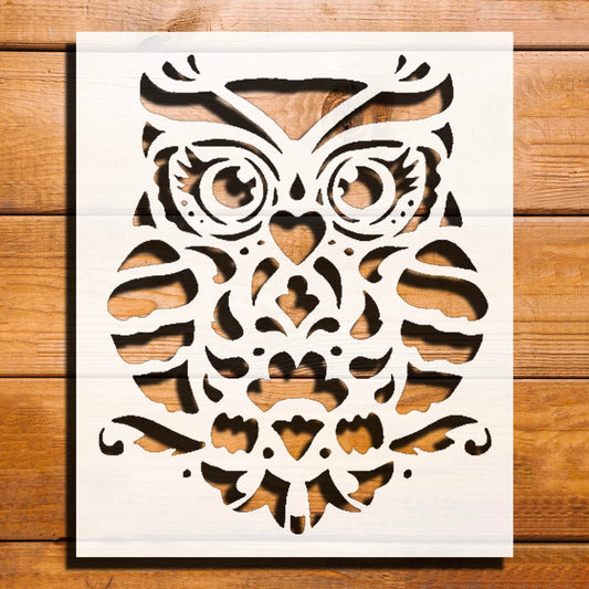 [20Pcs Set] Owl, Plastic Reusable Stencil for Painting 6" L x 5" W – Ideal for DIY Crafts, Home reusable Mylar wall painting stencil