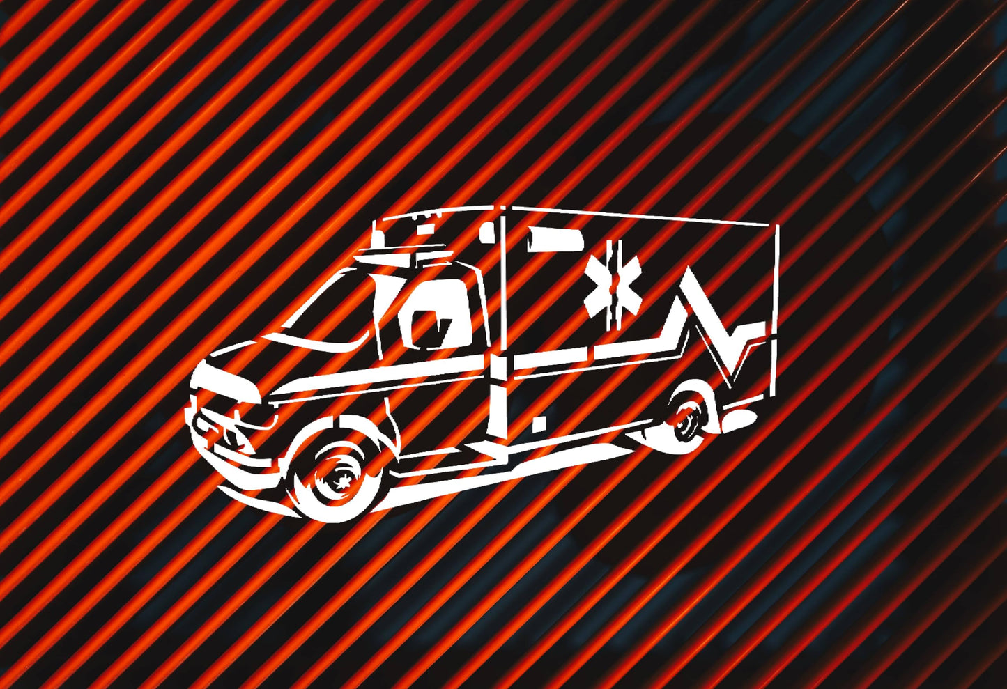 Ambulance EMT EMS Medical Truck Van Stencil, Reusable Plastic Template, 8.5x11 Inch, Durable for stencil photo 3