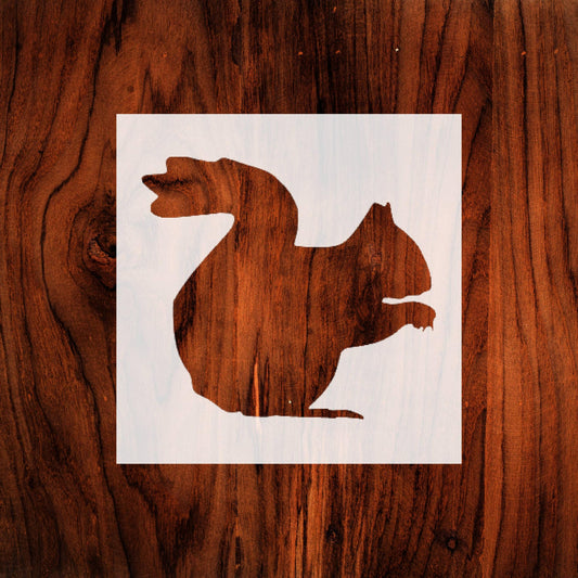 Squirrel Stencil, Reusable Plastic Template, 8 Inch, Durable for Nature-Themed Crafts and Home reusable Mylar wall painting stencil