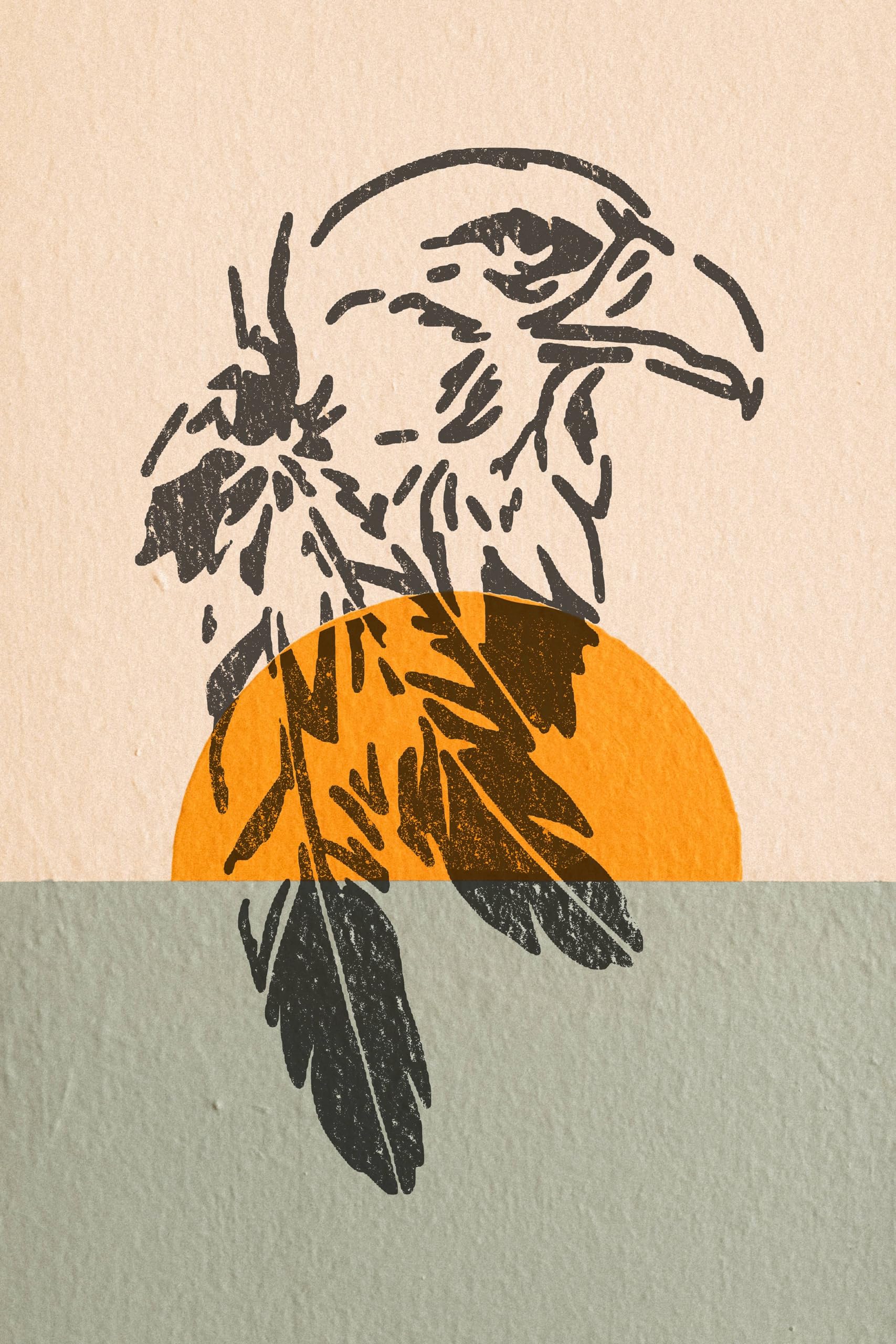 Custom Eagle Feather & Tree Stencil 5" x 8" - Nature-Inspired Design for Artistic Crafts stencil photo 3