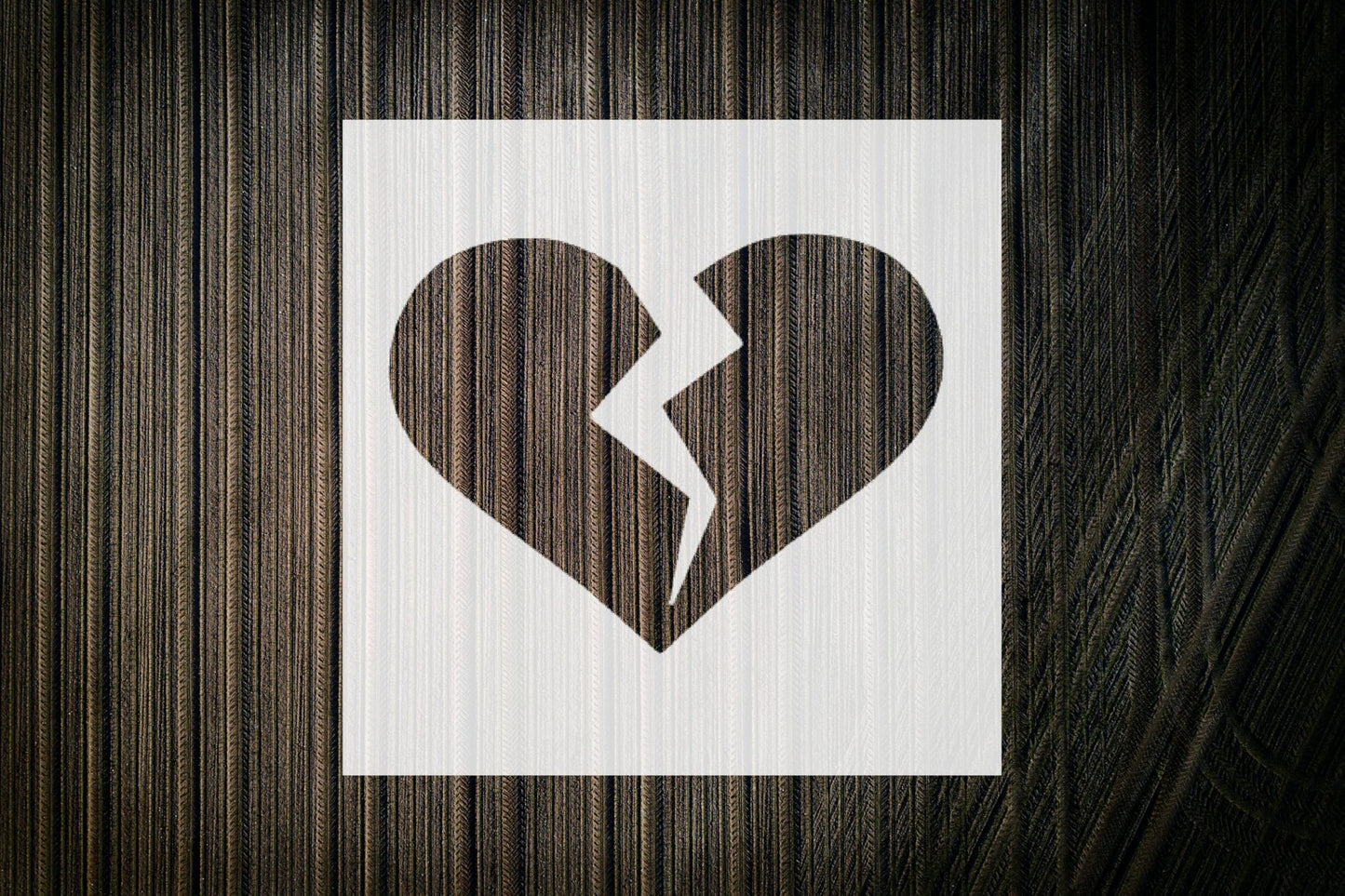 Broken Heart Stencil, 4-Inch, Reusable Plastic, Emotional Crafting and Personalized Decor, DIY Art stencil photo 4
