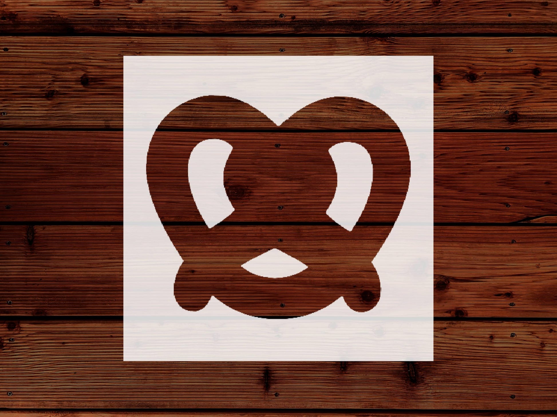 Pretzel Stencil, Reusable Mylar, 4-Inch, Perfect for Food-Themed Crafts and Kitchen Decor, White stencil photo 5