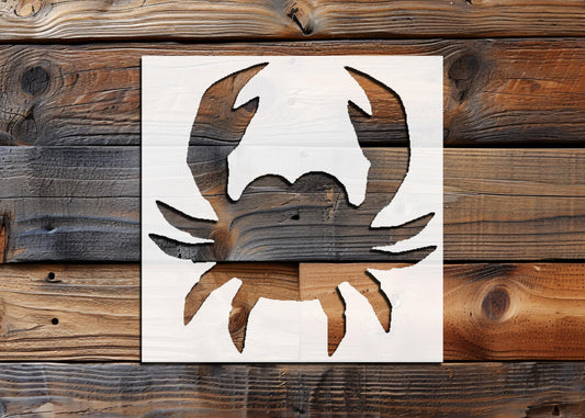 Crab Stencil, 4-Inch, Reusable Plastic, Marine-Themed Crafting and Home Decor, DIY Coastal reusable Mylar wall painting stencil