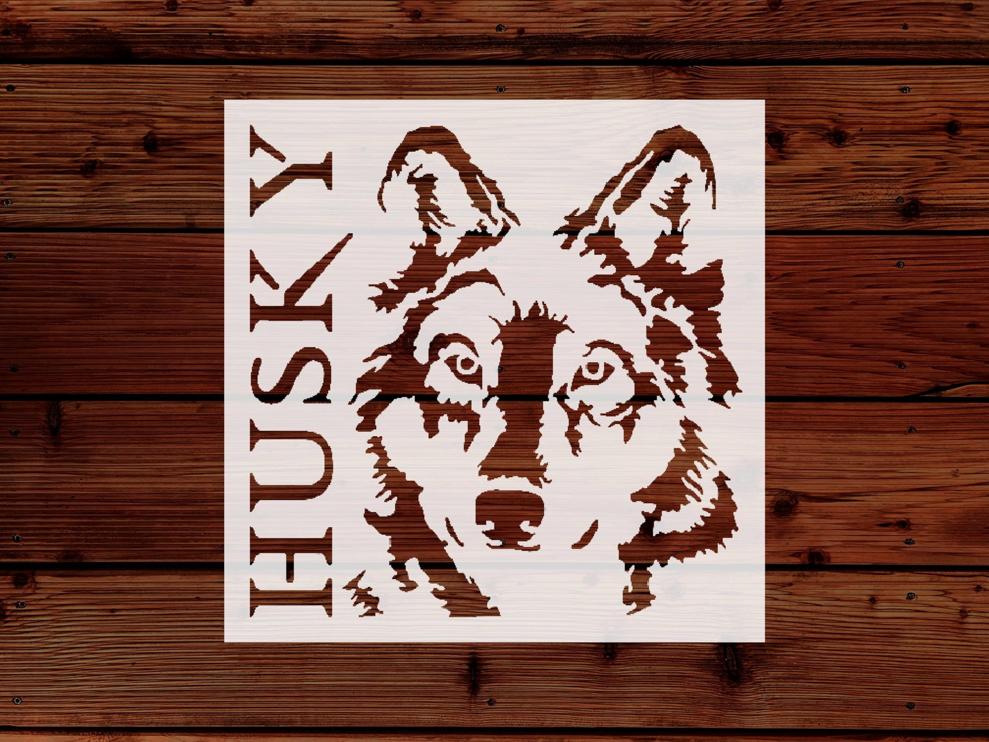 Husky Dog Stencil, Reusable Plastic Template, 5.5x5.5 Inch, Durable for Animal Crafts and Home stencil photo 5