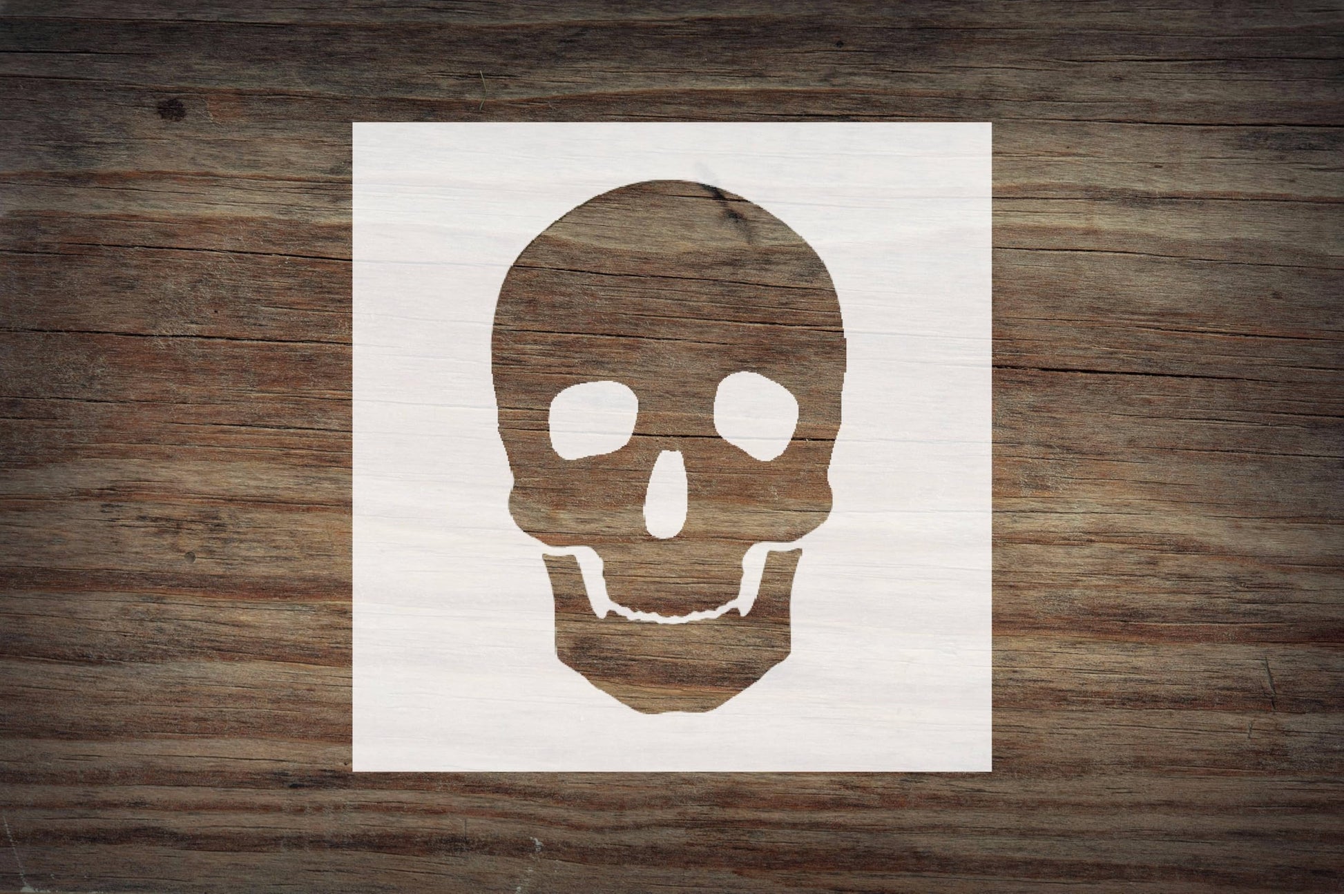 Skull Stencil, Reusable, Precision-Cut Mylar, 4-Inch, Perfect for Halloween Decor and Edgy Art stencil photo 4