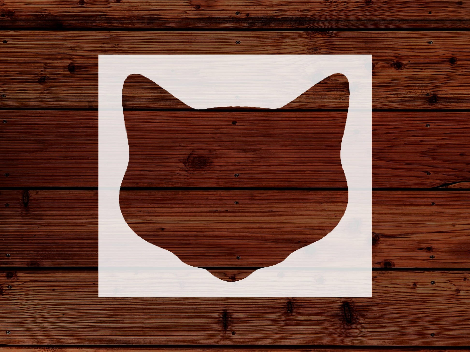 Cat Head Stencil, Reusable Plastic Template, 8 Inch, Durable for Animal-Themed Crafts and Home stencil photo 5