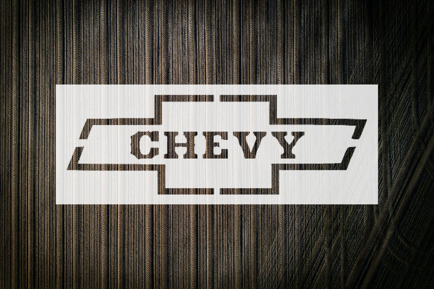 Chevy Stencil, 3x8 Inch, Reusable Plastic, Auto-Themed Crafting and Garage Decor, DIY Projects stencil photo 4