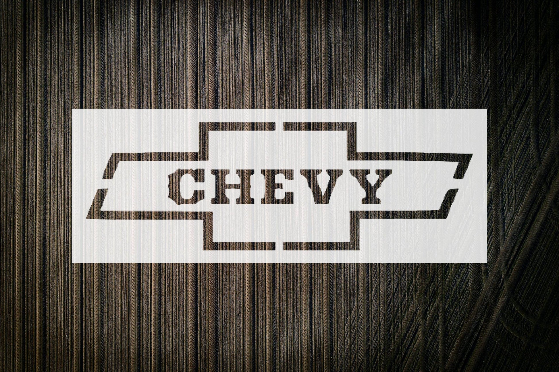 Chevy Stencil, 3x8 Inch, Reusable Plastic, Auto-Themed Crafting and Garage Decor, DIY Projects stencil photo 4