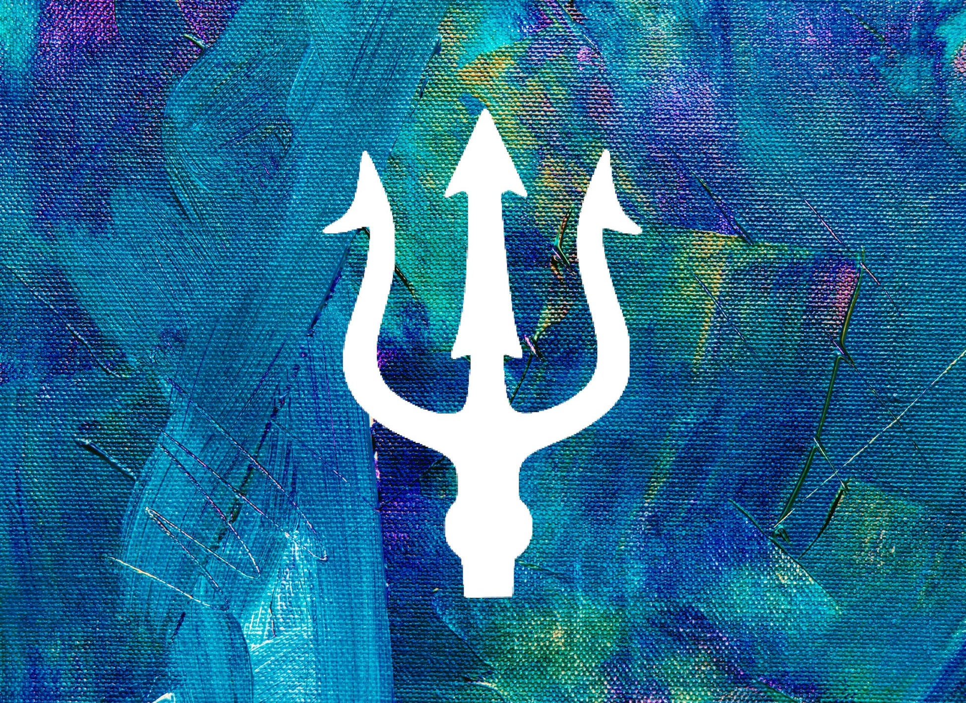 Poseidon Neptune Trident Stencil, Mini Reusable Plastic Template, 2x3 Inch, Durable for stencil photo 3