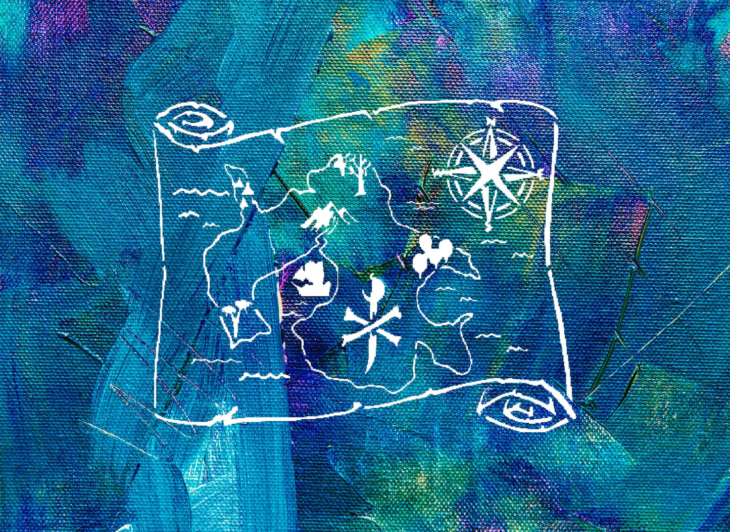 Treasure Map Stencil, Reusable Plastic Template, 8x10 Inch, Durable for Pirate-Themed Crafts and stencil photo 4